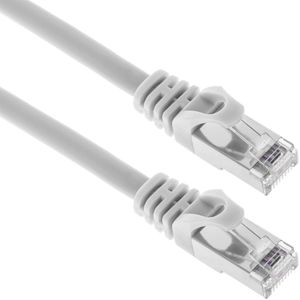BeMatik - Ethernet LAN FTP ethernet netwerkkabel RJ45 Cat.6a wit 25cm