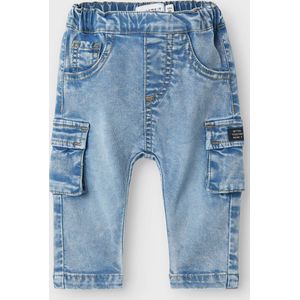Name It Ben Baggy Cargo Jeans - Mt. 56 - Medium Blue Denim