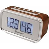 Soundmaster UR105BR wekkerradio in retro stijl bruin