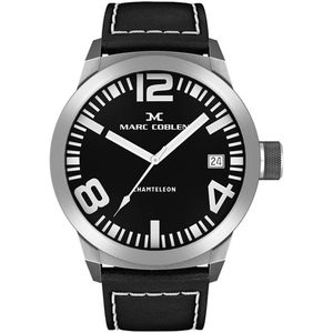 Marc Coblen XL Horloge met Verwisselbare Lunette en Horlogeband - MC45S1 Staal - 45mm