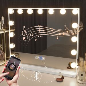 Equivera Hollywood Spiegel Met Verlichting - Make Up Spiegel - Hollywood Spiegel - Hollywood Mirror - Visagie Spiegel - Vanity Spiegel