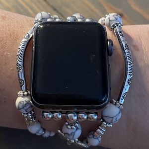 Geschikt voor Applewatch -horlogebandje-Bohemian vlinder-38/40/41 mm-kralen-treksluiting