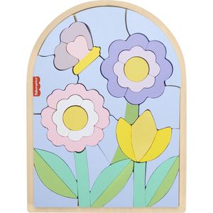 Fisher-Price Houten Bloemenpuzzelblokken - Vormenpuzzel