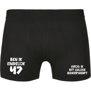 Ben ik eindelijk 47, krijg ik dit lullige boxershort Heren Boxershort - verjaardag - jarig - 47e verjaardag - feest - onderbroek - grappig