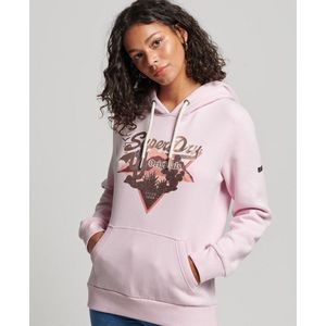 SUPERDRY Vintage Vl Narrative Capuchon Dames - Rose Pink Marl - M