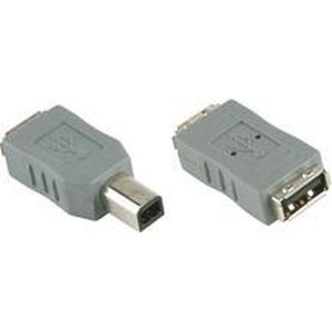 Bandridge BCK402 tussenstuk voor kabels USB-A FM - USB-B mini USB-A - USB-A Grijs