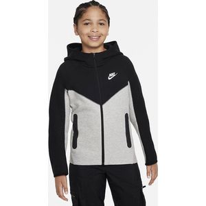 Nike Sportswear Tech Fleece Hoodie Kids Black Dark Grey Heather Maat 122/128