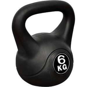 Kettlebell - Fitness - Kettlebells - Gewichten - 6 kg - Zwart