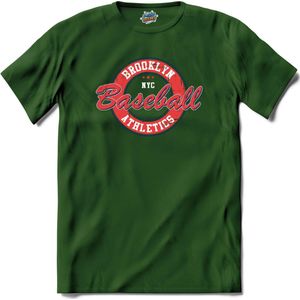 Brooklyn NYC Baseball Athletics | Basketbal - Sport - Basketball - T-Shirt - Unisex - Bottle Groen - Maat 4XL