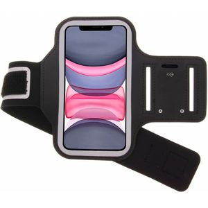 Hoesje Geschikt voor iPhone 11 hardloop armband - Sportband - hoesje - zwart