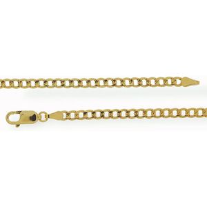 Gouden Gourmette Ketting 3.8 mm 55 cm 14 karaats