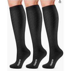 Compressiekousen voor Dames en Heren, 3 paar, Hardlopen, Reizen, Skiën, Zwangerschap, Dagelijks Gebruik