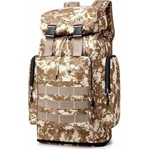 Militaire tactische rugzak 50 liter, rugzak outdoor, Assault Pack Bag, werkrugzak, rugzak voor reizen, werk, school, sport, bushcraft, trekking, kamperen, wandelen, Pixel Camo, camouflage, L