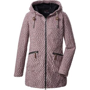 Killtec dames winter vest - dames lang vest winter - oud roze gemeleerd - 39009 - maat 40