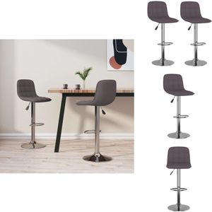 vidaXL Barstoel - Barstoelen - Stoel - Stoelen - Barkrukken 2 st stof taupe