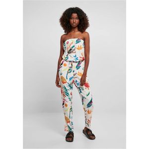 Urban Classics - Viscose Bandeau whitesandfruity Jumpsuit - XXL - Creme