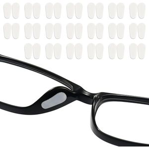 Trankielo - 20 paar siliconen neuspads 10 mm antislip zelfklevend - voor brillen en zonnebrillen