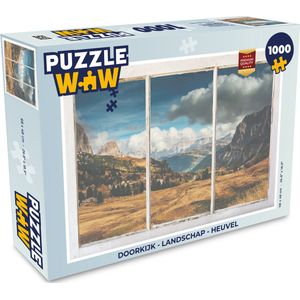 Puzzel Doorkijk - Landschap - Heuvel - Legpuzzel - Puzzel 1000 stukjes volwassenen