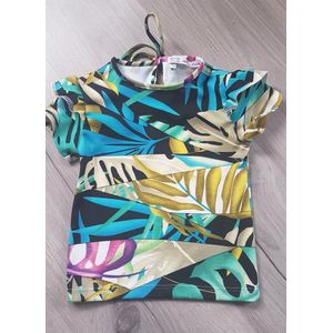T-shirt tropical - meisjes top - multicolor - maat 104