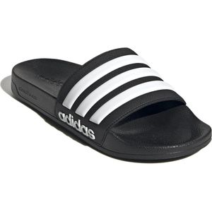 Adidas slippers Adilette tekst - UK 5 (maat 38) - zwart/wit