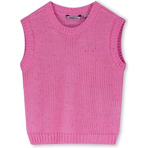 Moodstreet Knitted Spencer Truien & Vesten Meisjes - Sweater - Hoodie - Vest- Roze - Maat 122/128
