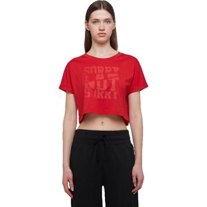 WB Comfy Dames Crop T Shirt Rood - XXL / Rood