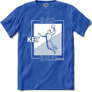 Basketball | Basketbal - Sport - Basketball - T-Shirt - Unisex - Royal Blue - Maat L