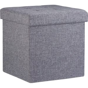 Opvouwbare Opberg Poef - Hocker – Bench – Bench with Storage space - Zitkist – Woonkamer accessoires 6cm x 38cm x 38cm.