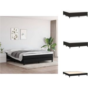 vidaXL Boxspringframe Zwart - 203 x 180 cm - Duurzaam Materiaal - Ondersteunende Poten - Multiplex Lattenbodem - Bed