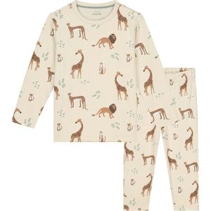 Prénatal peuter pyjama Savanne - Jongens en meisjes - Dark Ecru - Maat 104