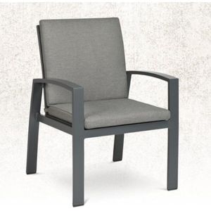 Tierra Outdoor - Diningstoel Valencia - donkergrijs frame - Charcoal Grey kussen