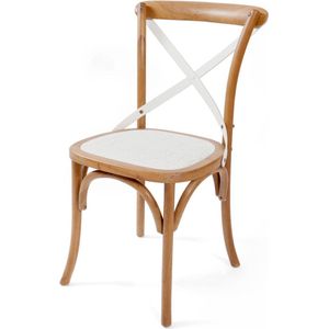 Riviera Maison Saint Etienne Dining Chair - Eikenhout, Rattanschil - Bruin - 49.0x52.0x88.0 cm