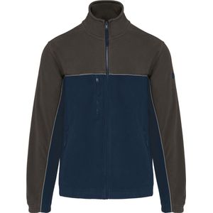 WK. Designed To Work Tweekleurige ecologishe uniseks fleece WK904 - Navy / Dark Grey - L