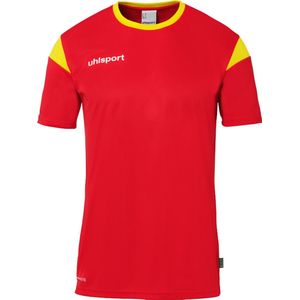 Uhlsport Squad 27 Shirt Korte Mouw Heren - Rood / Geel | Maat: S