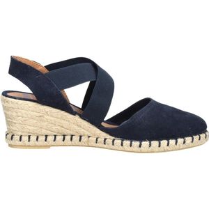 Verbenas Mila Sandalen Touwzool - blauw - Maat 42