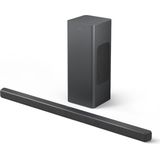 Philips TAB6309 Soundbar met draadloze subwoofer - 2.1 kanalen - Dolby Atmos & DTS Virtual:X - Ultra-compact: Kleine Soundbar voor TV - 160 W Max. 320 W - HDMI eARC - klein: beperkte breedte én zeer laag profiel