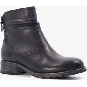 Hush Puppies leren dames enkellaarsjes zwart - Maat 41