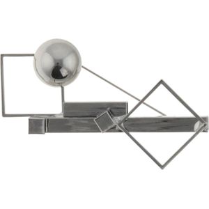 Behave - Broche - Dames - Sierspeld - Zilver kleur - Geometrisch Design - 8 cm