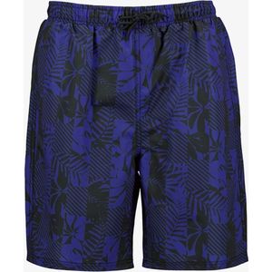Osaga heren zwemshort met tropische print - Blauw - Zwembroek - Maat XL