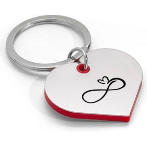 Akyol - infinity sleutelhanger hartvorm - Infinity - vriendschap - love - cadeau - liefde - vriend/ vriendin