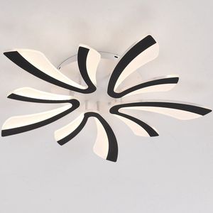 Acryl - Led Kroonluchter - Verlichtingsarmatuur - Led Plafondlamp - Voor Slaapkamer Decor - B-Zwart - Warm licht