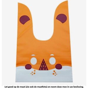 50x Uitdeelzakjes Oranje / Bruine Uil 13 x 22 cm - Plastic Traktatie Kado Zakjes - Snoepzakjes - Koekzakjes - Koekje - Cookie Bags - Kinderverjaardag - Owl