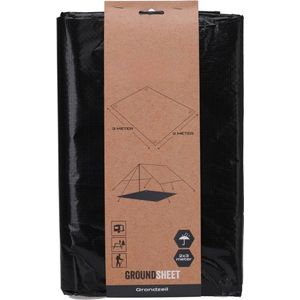 HIXA Grondzeil - Tenttapijt - 2x3M - Zwart - Voortent - Tapijt - Camping - Gronddoek - Vloermat