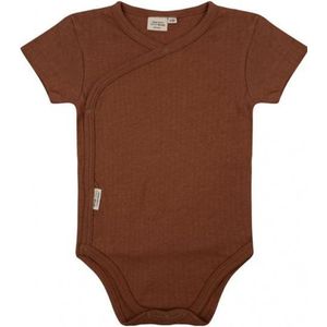 Little Indians Onesie Short Amber Brown Junior Katoen Bruin Mt 56