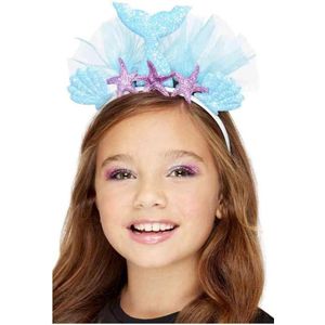 Smiffys - Mermaid Kostuum Haarband Kids - Blauw