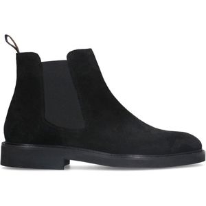 Manfield Suède Chelsea Boots Zwart