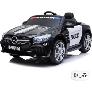 Mercedes SL500 AMG - Politieauto voor Kinderen 12V - 1 tot 6 jaar - Zwart