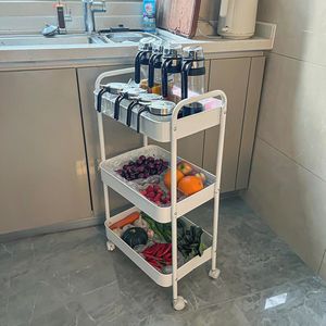 Metalen 3 Tier Opslag Trolley - Multifunctionele Rolling Trolley voor Badkamer, Keuken, Kantoor en Woonkamer