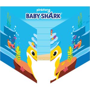 Baby Shark - Uitnodigingen (8 stuks)