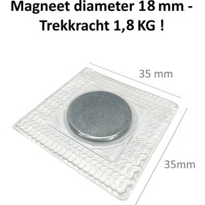 Innaaibare magneten waterdicht - 10 stuks Ø 18 mm - magneten voor gordijnen om in te naaien in stof - houdkracht 1,8 KG